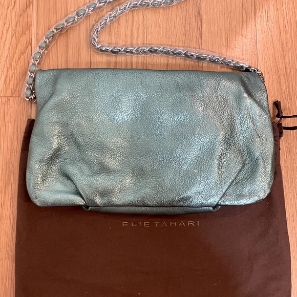 NTW Elie Tahari Emory Handbag Metal Chain - Picture 2 of 5